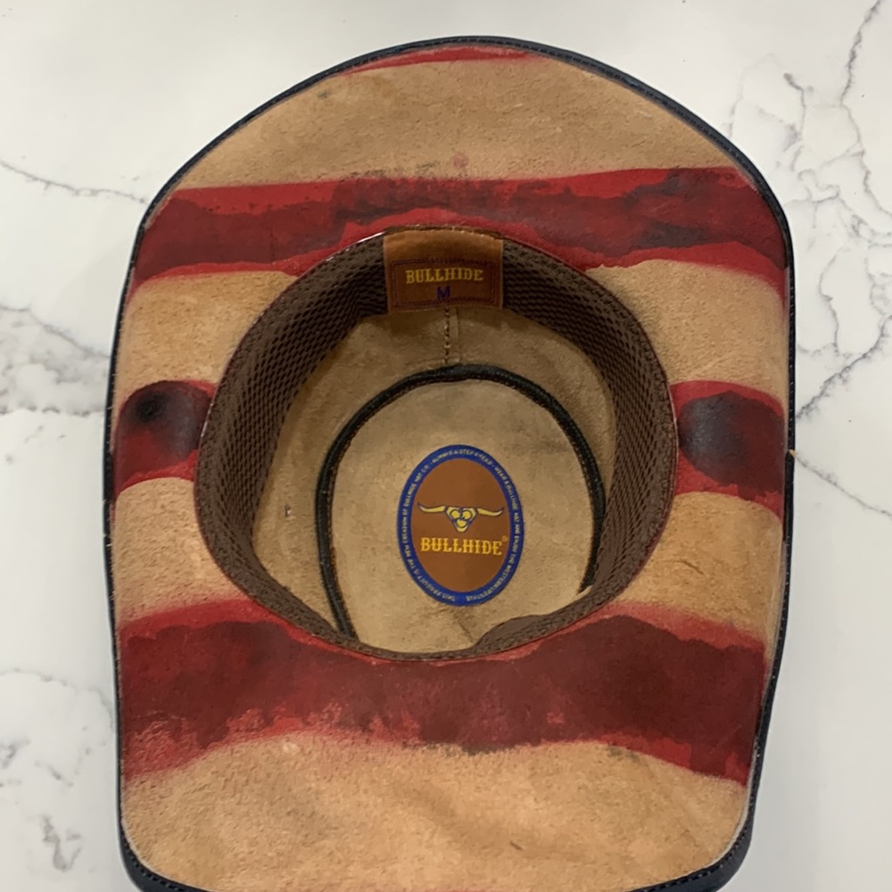 Genuine Bullhide‎ U. S. Flag Hat. Size M - Picture 15 of 16